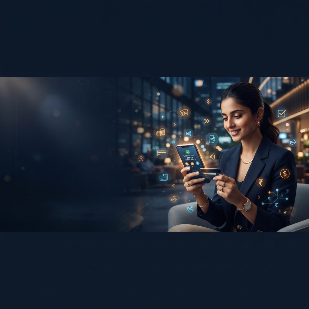 Person making a digital payment on a smartphone